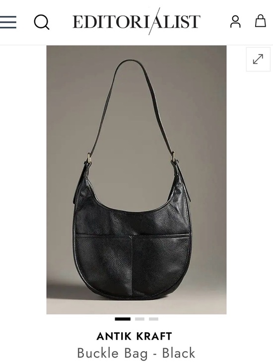 Antik Kraft Handbags - Antik Kraft Black Pebbled Vegan Leather Shoulder bag